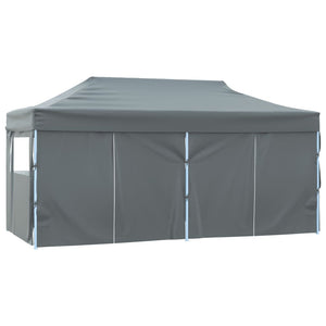 Gazebo Pieghevole con 4 Pareti 3x6m Acciaio Antracite cod mxl 66264