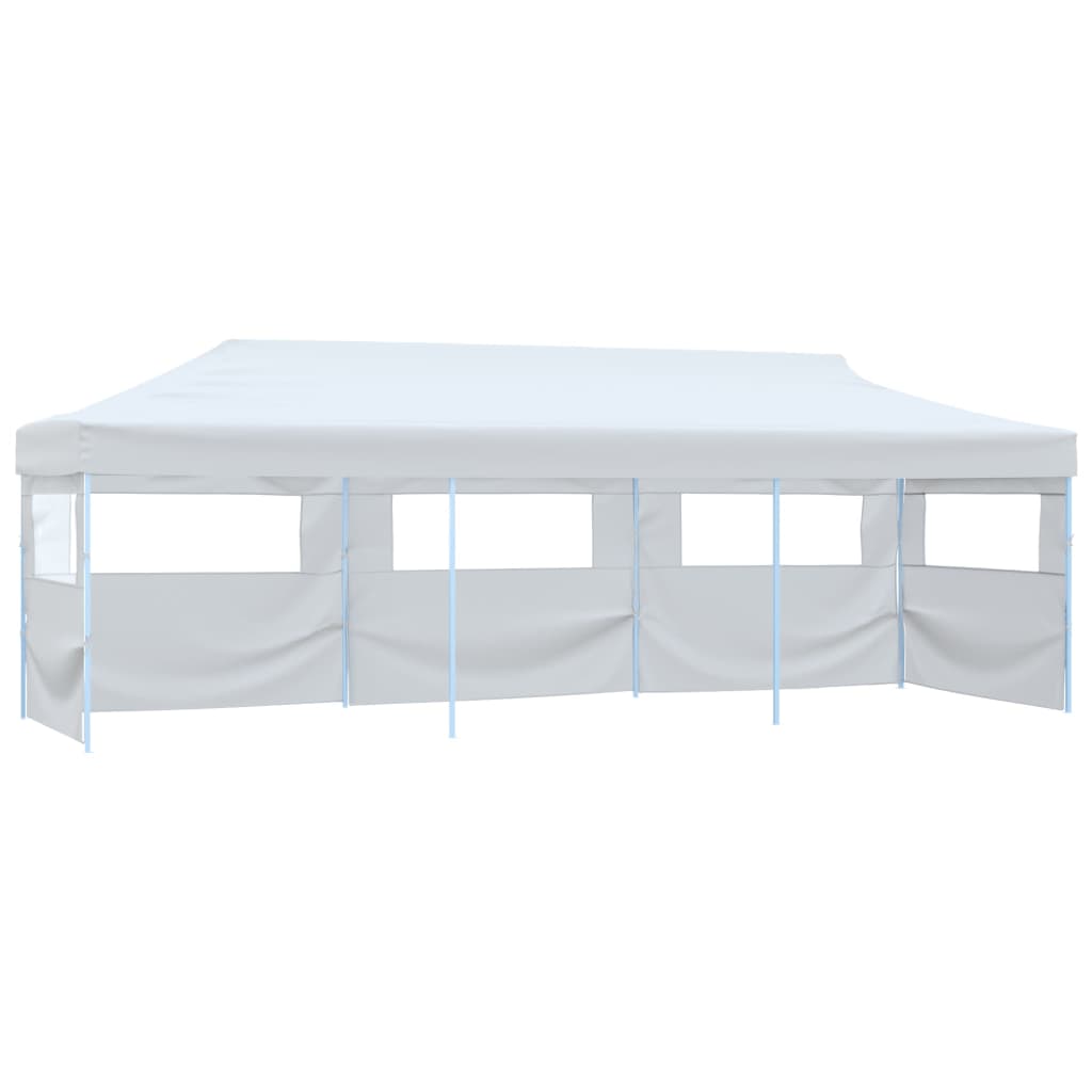 Tenda Pieghevole Pop-Up con 5 Pareti Laterali 3x9 m Bianca cod mxl 66162