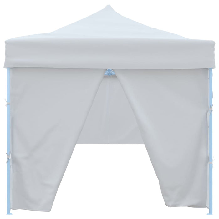 Tenda Pieghevole Pop-Up con 8 Pareti Laterali 3x9 m Bianca 48874