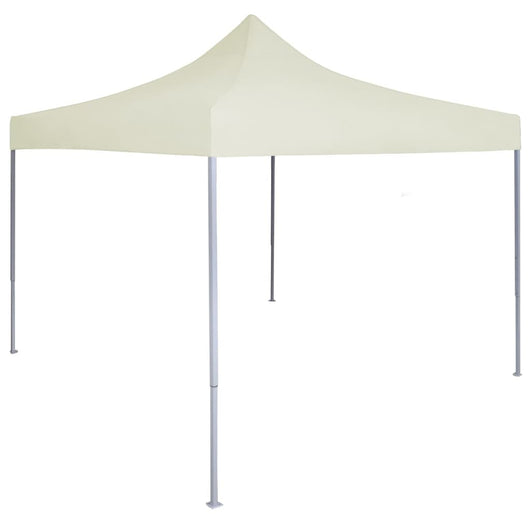 Gazebo Professionale Pieghevole 2x2 m in Acciaio Crema 48880