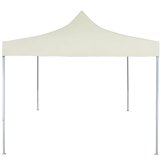 Gazebo Professionale Pieghevole 2x2 m in Acciaio Crema 48880