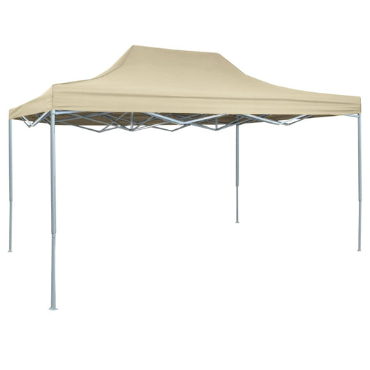 Gazebo Professionale Pieghevole 3x4m Acciaio Crema cod mxl 66204