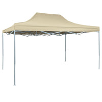 Gazebo Professionale Pieghevole 3x4m Acciaio Crema 48892