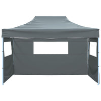 Gazebo Professionale Pieghevole 3 Pareti 3x4m Acciaio Antracite 48896