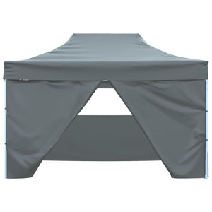 Gazebo Professionale Pieghevole 4 Pareti 3x4m Acciaio Antracite cod mxl 50460