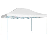 Gazebo Professionale Pieghevole 3x4m Acciaio Bianco 48898