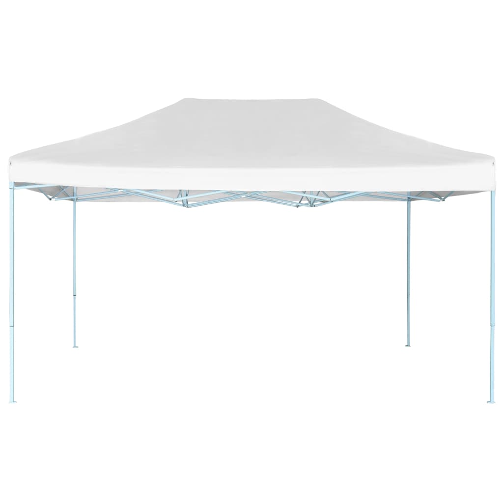 Gazebo Professionale Pieghevole 3x4m Acciaio Bianco 48898