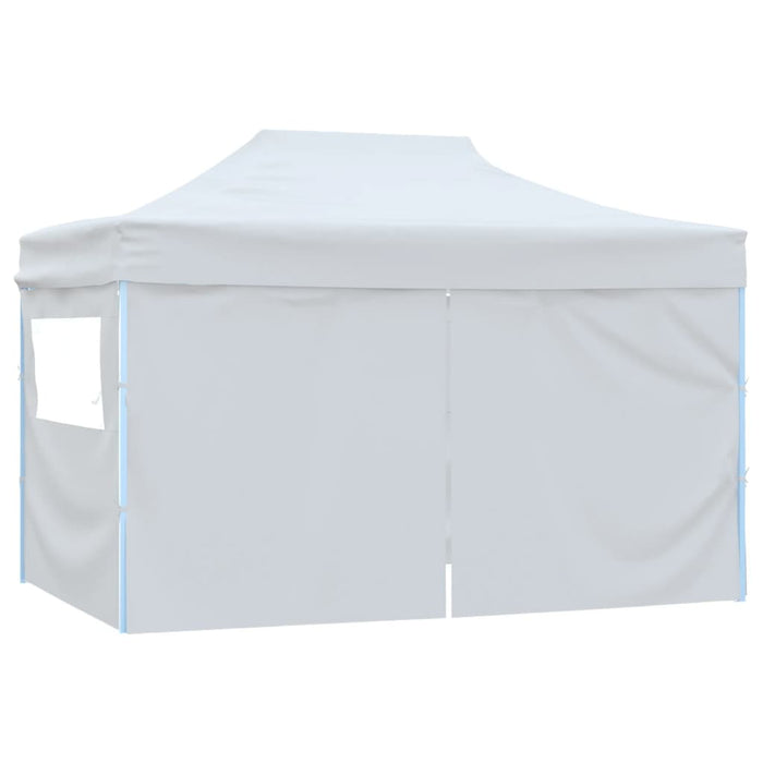 Gazebo Professionale Pieghevole 4 Pareti 3x4m Acciaio Bianco cod mxl 66124