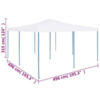 Gazebo Pieghevole 5x5 m Bianco cod 10328