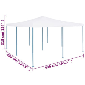 Gazebo Pieghevole 5x5 m Bianco cod 10328