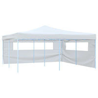 Gazebo Pieghevole con 2 Pareti 5x5 m Bianco cod 10093