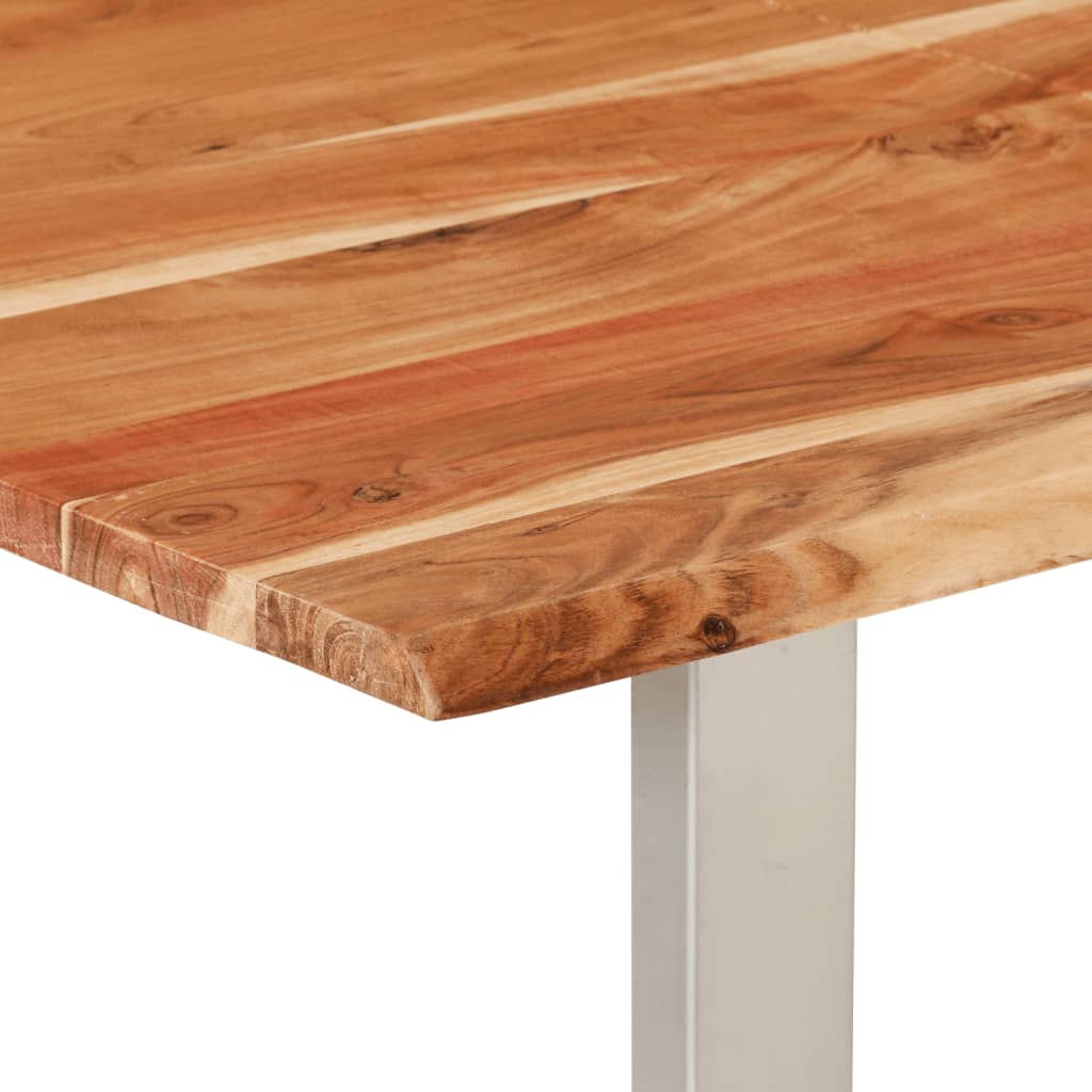 Tavolo da Pranzo 160x80x76 cm in Legno Massello di Acacia cod mxl 22575