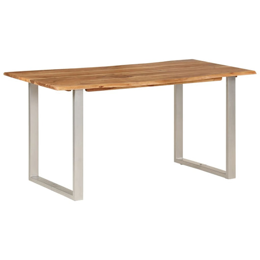 Tavolo da Pranzo 160x80x76 cm in Legno Massello di Acacia cod mxl 22575