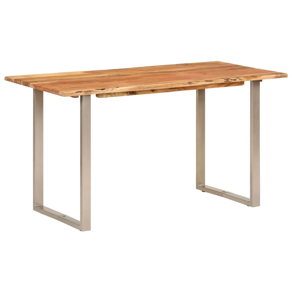 Tavolo da Pranzo 140x70x76 cm in Legno Massello di Acacia cod mxl 29868