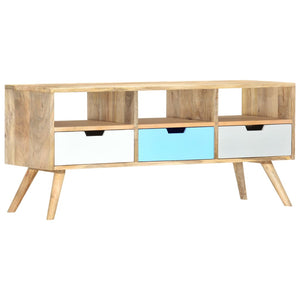 Mobile Porta TV 110x35x48 cm Legno Massello di Mango cod mxl 27768