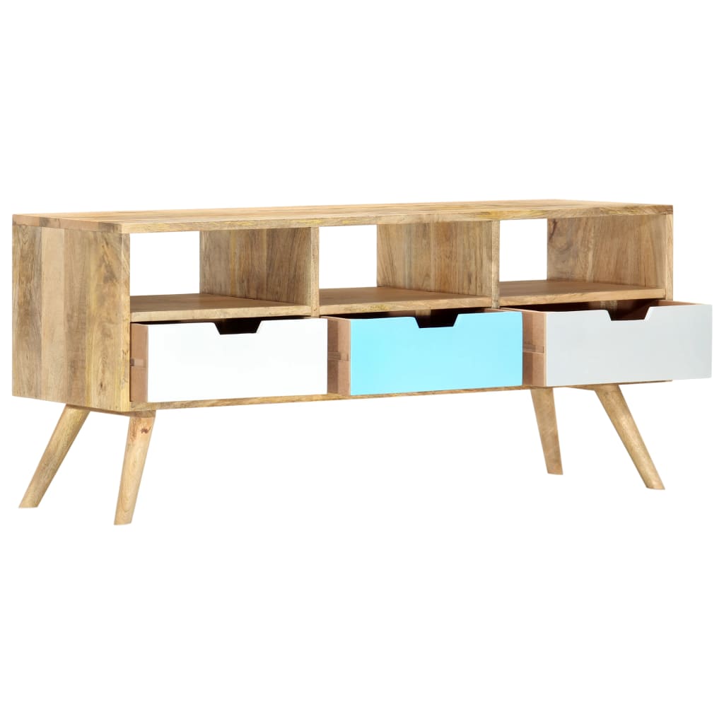 Mobile Porta TV 110x35x48 cm Legno Massello di Mango cod mxl 27768