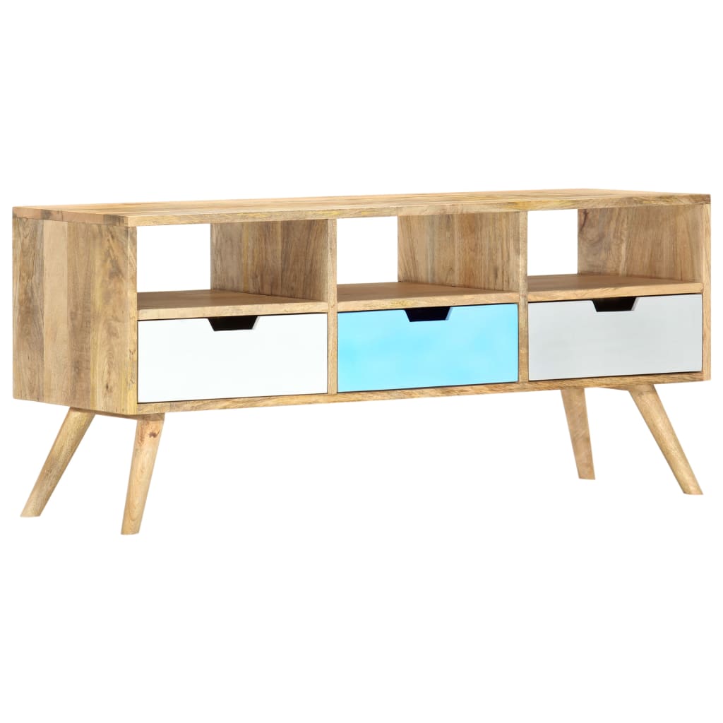 Mobile Porta TV 110x35x48 cm Legno Massello di Mango cod mxl 27768