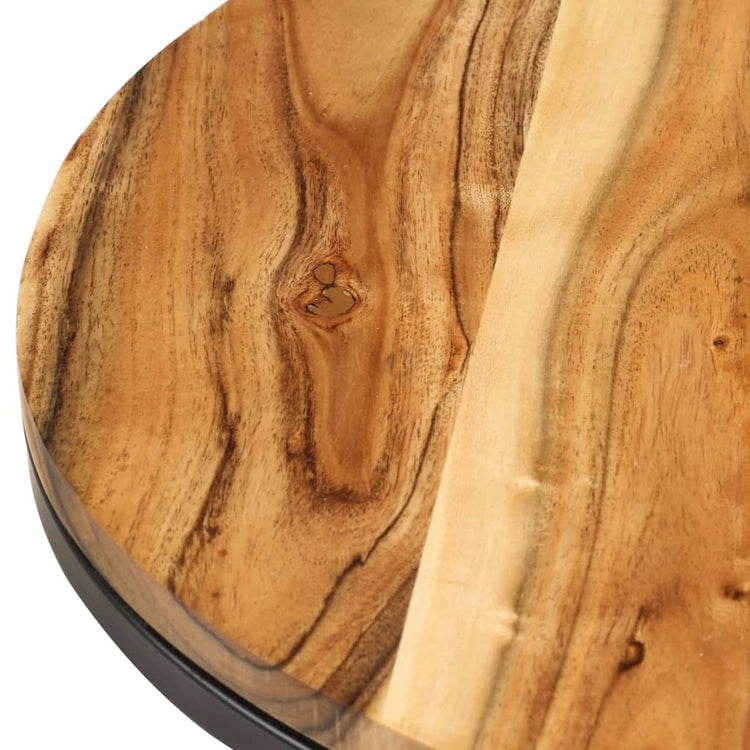 Tavolini Impilabili 2 pz in Legno Massello di Acacia