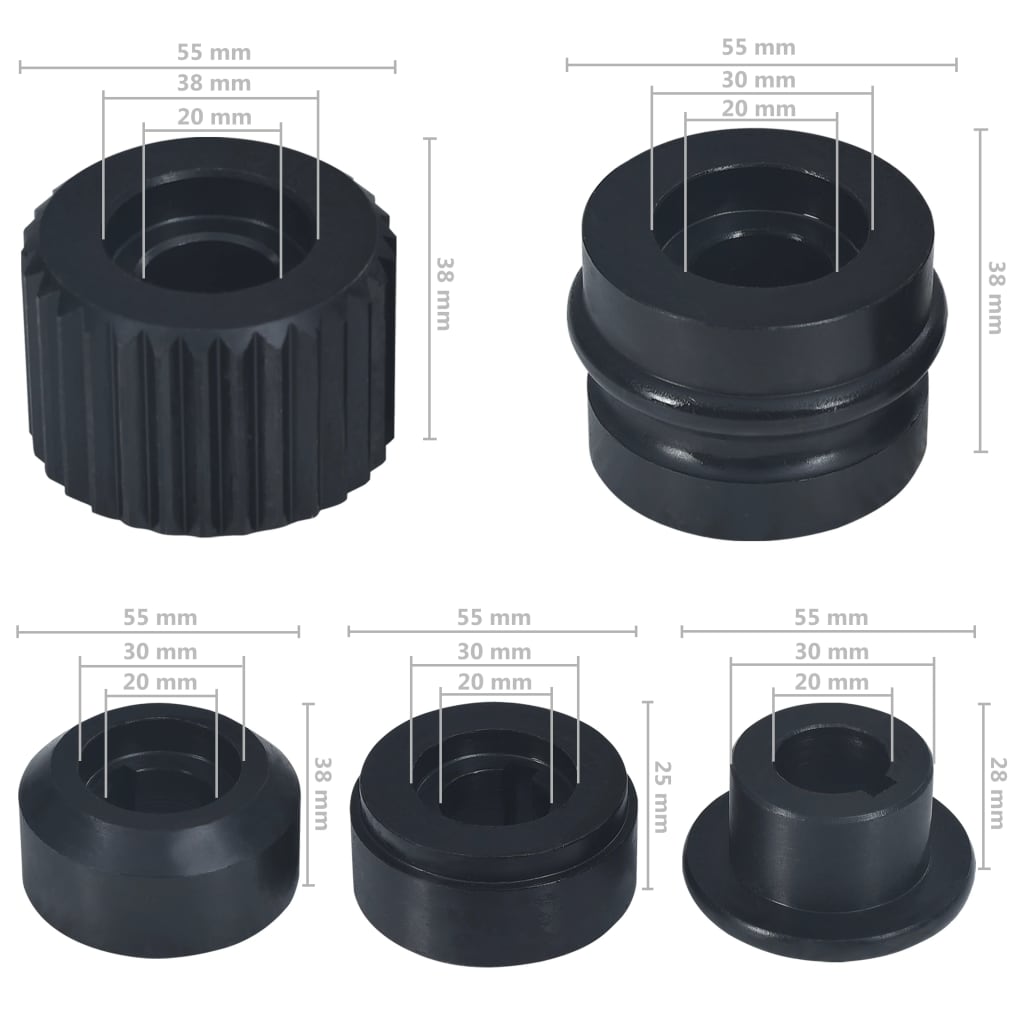 Dadi Flangiati per Bordatrice per Tubi 12 pz in Acciaio 145388