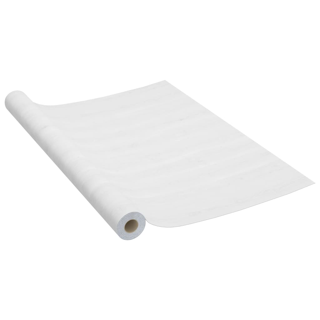 Pellicola Autoadesiva per Mobili Legno Bianco 500x90 cm in PVC 146116