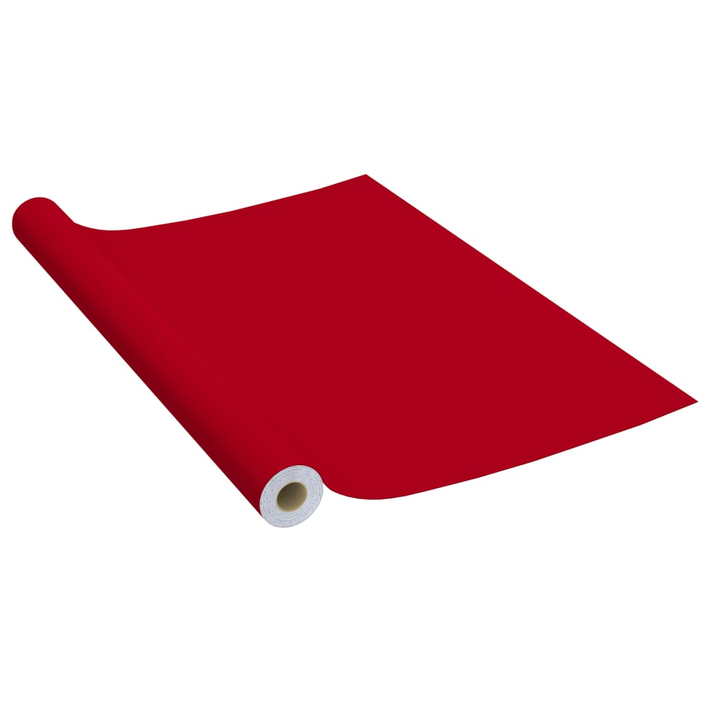 Pellicola Autoadesiva per Mobili Rossa 500x90 cm in PVC cod mxl 52968