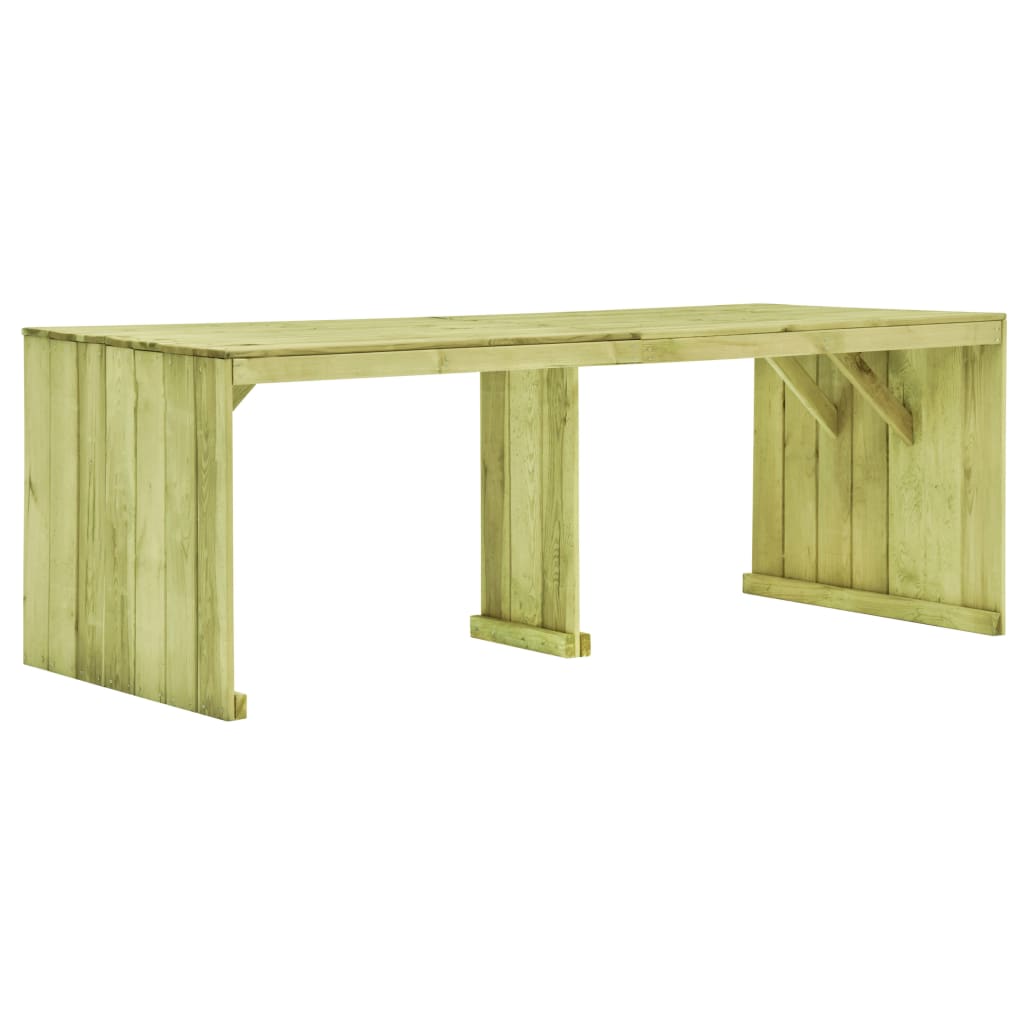 Tavolo da Giardino 220x101,5x80 cm in Legno di Pino Impregnato 49035