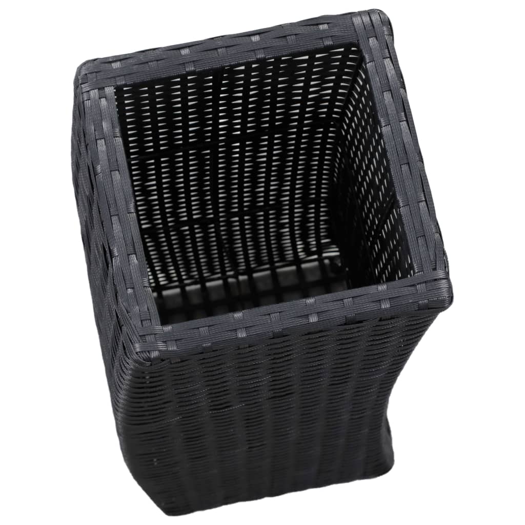 Letti Rialzati da Giardino 3 pz in Polyrattan Nero cod mxl 67034