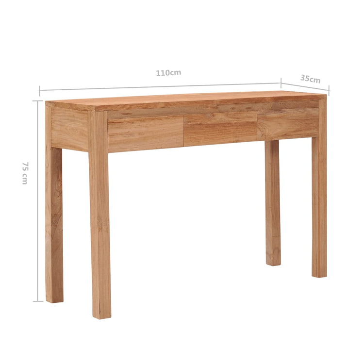 Tavolo Consolle 110x35x75 cm in Legno Massello di Teak cod mxl 20831