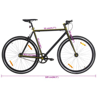 Bicicletta a Scatto Fisso Nera 700c 51 cm 92249