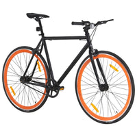 Bicicletta a Scatto Fisso Nera e Arancione 700c 51 cmcod mxl 90613