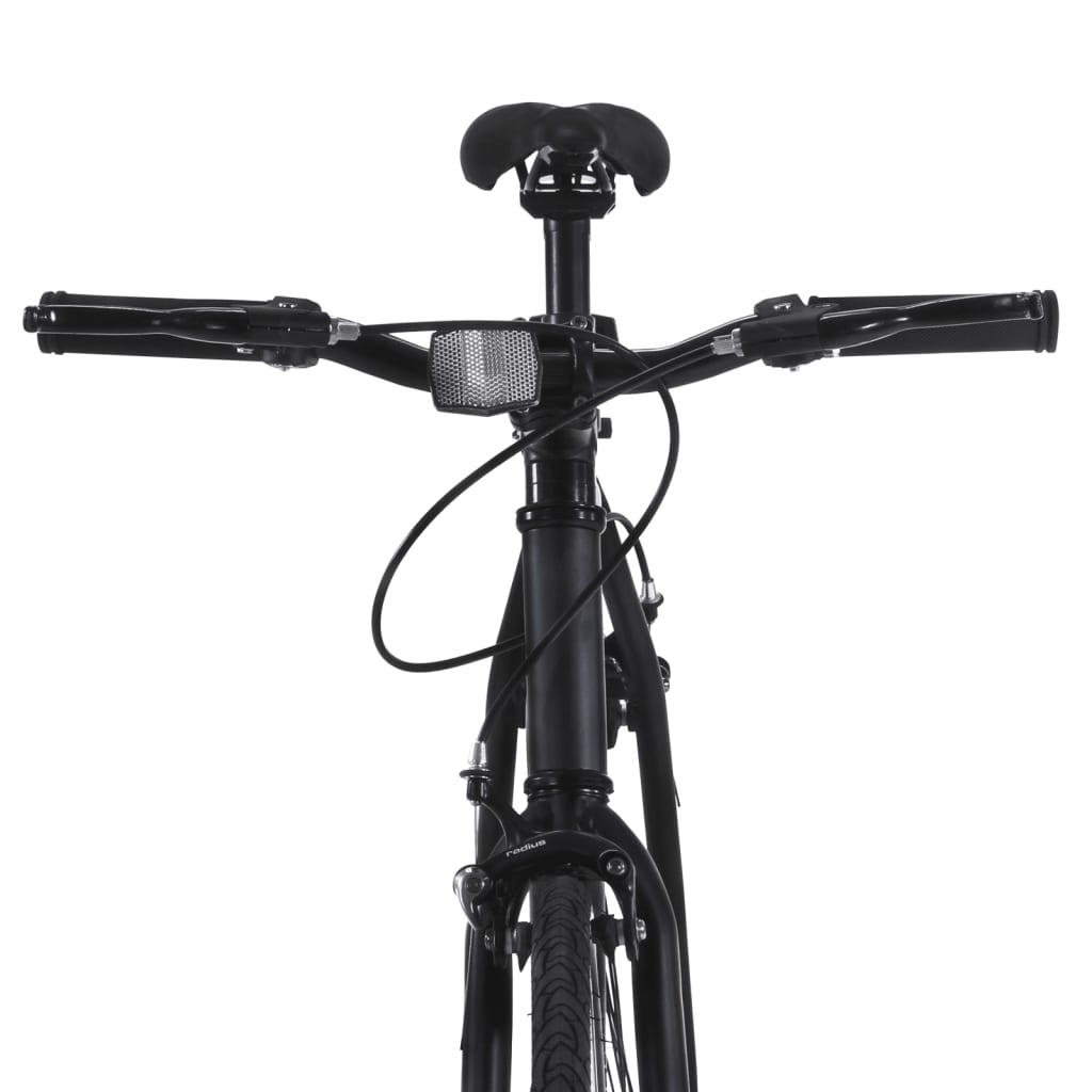 Bicicletta a Scatto Fisso Nera e Arancione 700c 55 cm 92253