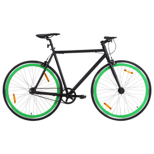 Bicicletta a Scatto Fisso Nera e Verde 700c 51 cm 92255