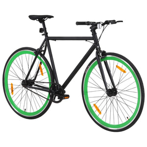 Bicicletta a Scatto Fisso Nera e Verde 700c 51 cm 92255