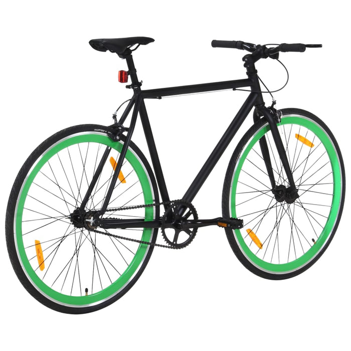 Bicicletta a Scatto Fisso Nera e Verde 700c 51 cm 92255