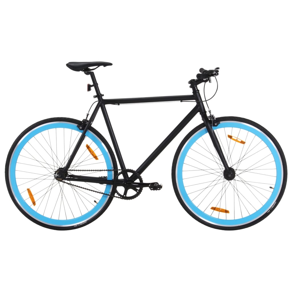 Bicicletta a Scatto Fisso Nera e Blu 700c 51 cm 92258