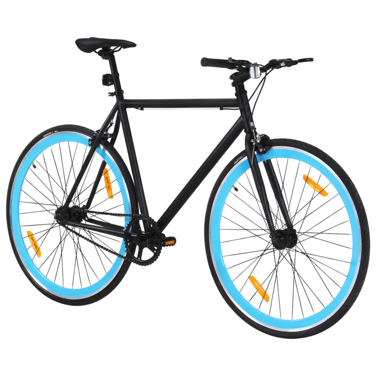 Bicicletta a Scatto Fisso Nera e Blu 700c 51 cm 92258