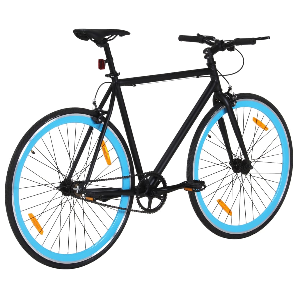 Bicicletta a Scatto Fisso Nera e Blu 700c 51 cm 92258