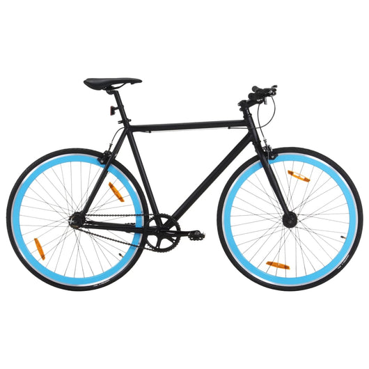 Bicicletta a Scatto Fisso Nera e Blu 700c 55 cmcod mxl 90534