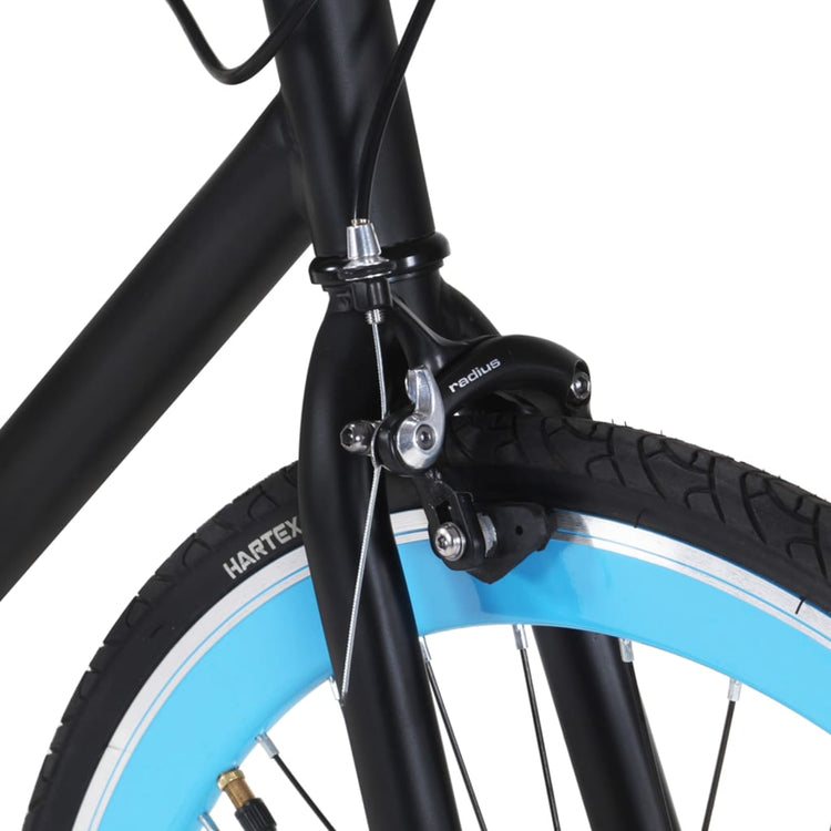 Bicicletta a Scatto Fisso Nera e Blu 700c 59 cm 92260