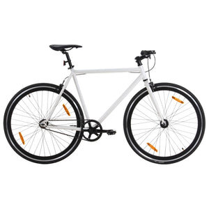 Bicicletta a Scatto Fisso Bianca e Nera 700c 51 cm 92261