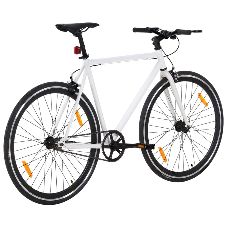 Bicicletta a Scatto Fisso Bianca e Nera 700c 51 cm 92261