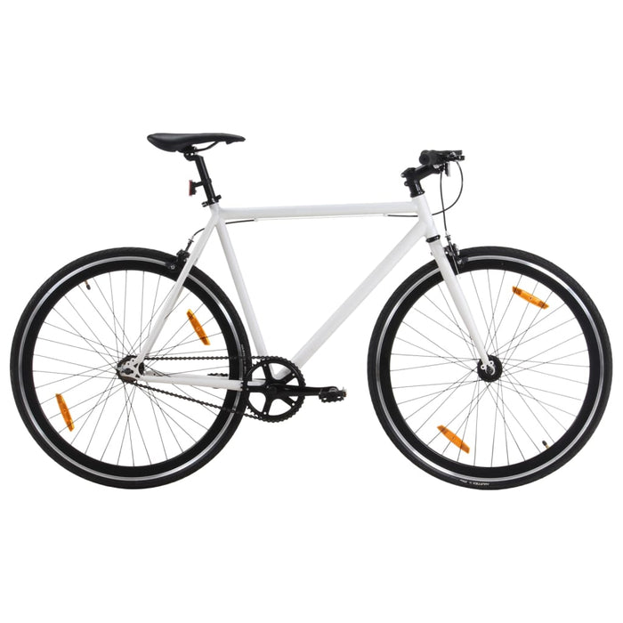 Bicicletta a Scatto Fisso Bianca e Nera 700c 55 cm 92262