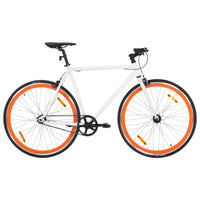 Bicicletta a Scatto Fisso Bianca e Arancione 700c 51 cmcod mxl 114740