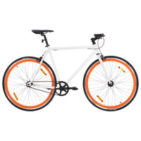 Bicicletta a Scatto Fisso Bianca e Arancione 700c 55 cmcod mxl 90781