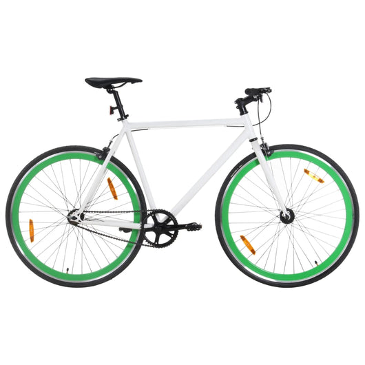 Bicicletta a Scatto Fisso Bianca e Verde 700c 51 cmcod mxl 90778