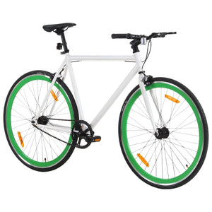 Bicicletta a Scatto Fisso Bianca e Verde 700c 51 cm 92267