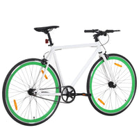 Bicicletta a Scatto Fisso Bianca e Verde 700c 51 cm 92267