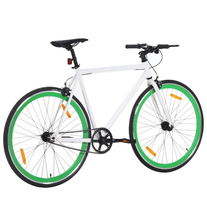 Bicicletta a Scatto Fisso Bianca e Verde 700c 55 cm 92268