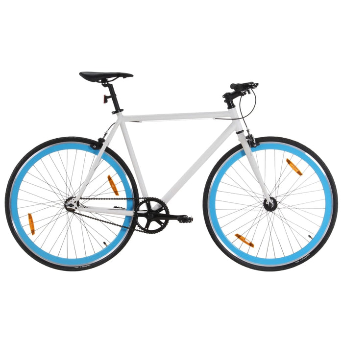 Bicicletta a Scatto Fisso Bianca e Blu 700c 51 cm 92270