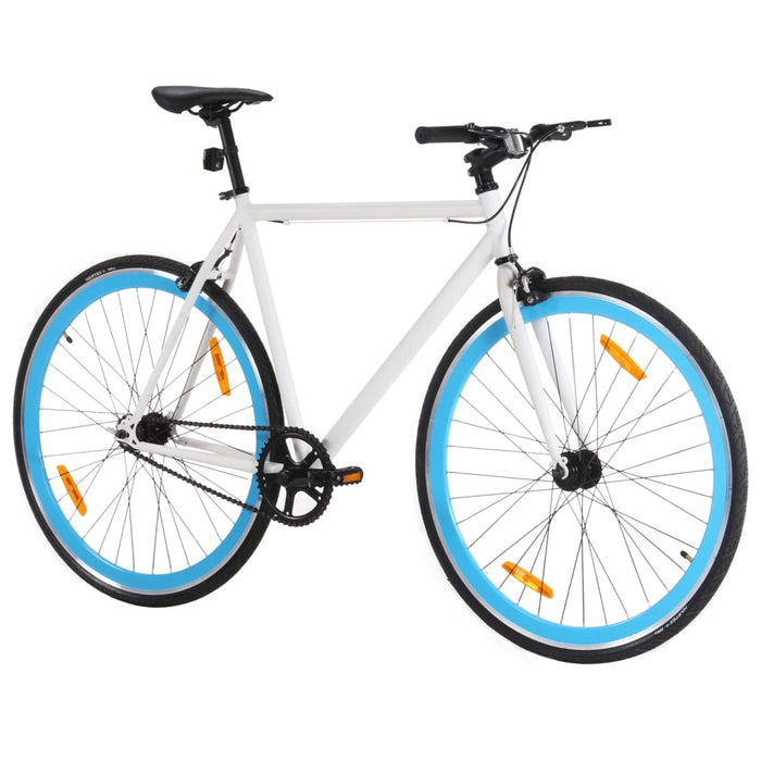 Bicicletta a Scatto Fisso Bianca e Blu 700c 51 cm 92270